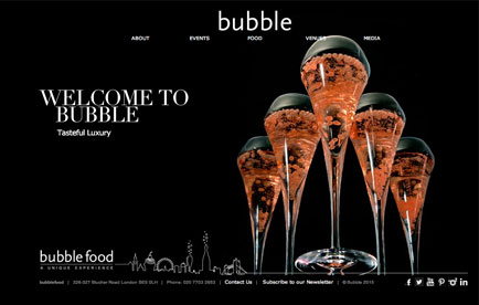 Bubble Food website preview